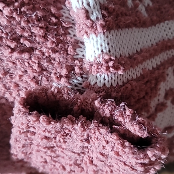 SONOMA XXL Mauve Cowlneck Long Sleeve Fair Isle Sherpa Comfy Cozy Sweater Top - Picture 7 of 13